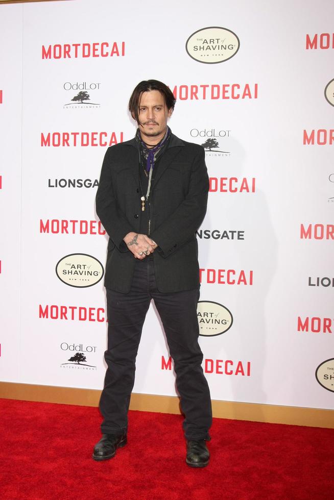 LOS ANGELES, JAN 21 - Johnny Depp at the Mortdecai LA Premiere at a TCL Chinese Theater on January 21, 2015 in Los Angeles, CA photo