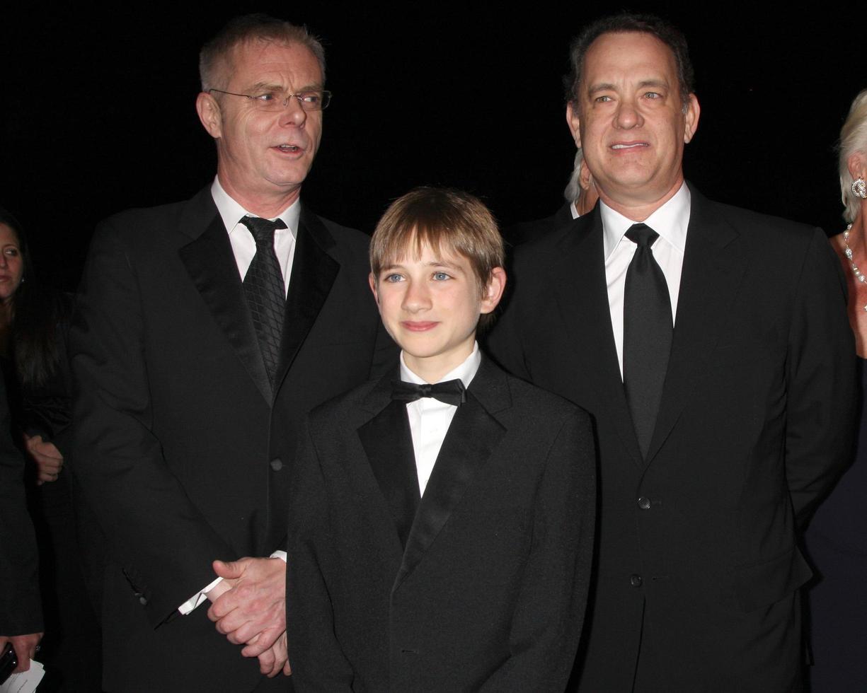 LOS ANGELES, JAN 7 - Stephen Daldry, Thomas Horn, Tom Hanks arrives at the 2012 Palm Springs International Film Festival Gala at Palm Springs Convention Center on January 7, 2012 in Palm Springs, CA photo