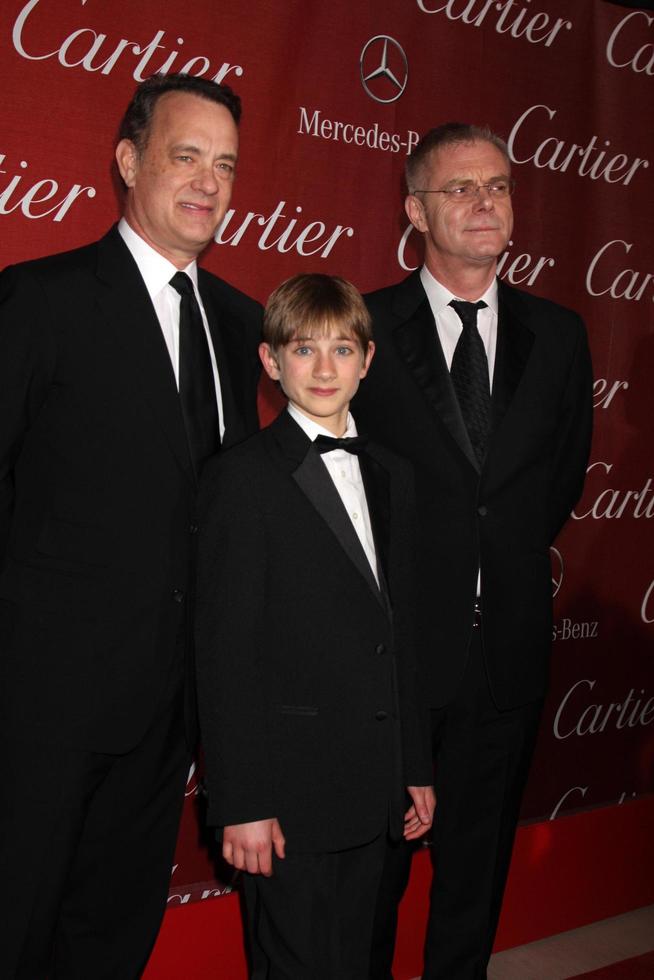 LOS ANGELES, JAN 7 - Tom Hanks, Thomas Horn, Stephen Daldry arrives at the 2012 Palm Springs International Film Festival Gala at Palm Springs Convention Center on January 7, 2012 in Palm Springs, CA photo