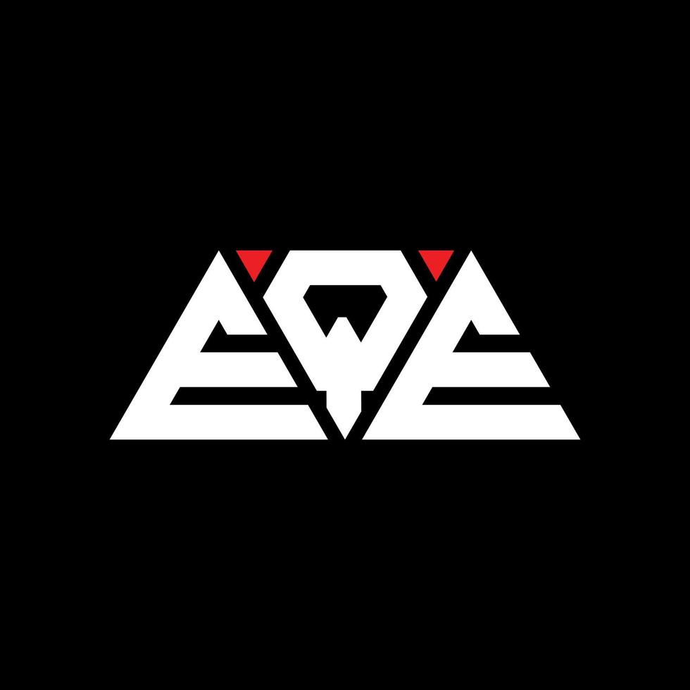 eqe diseño de logotipo de letra triangular con forma de triángulo. monograma de diseño de logotipo de triángulo eqe. plantilla de logotipo de vector de triángulo eqe con color rojo. logotipo triangular eqe logotipo simple, elegante y lujoso. eqe