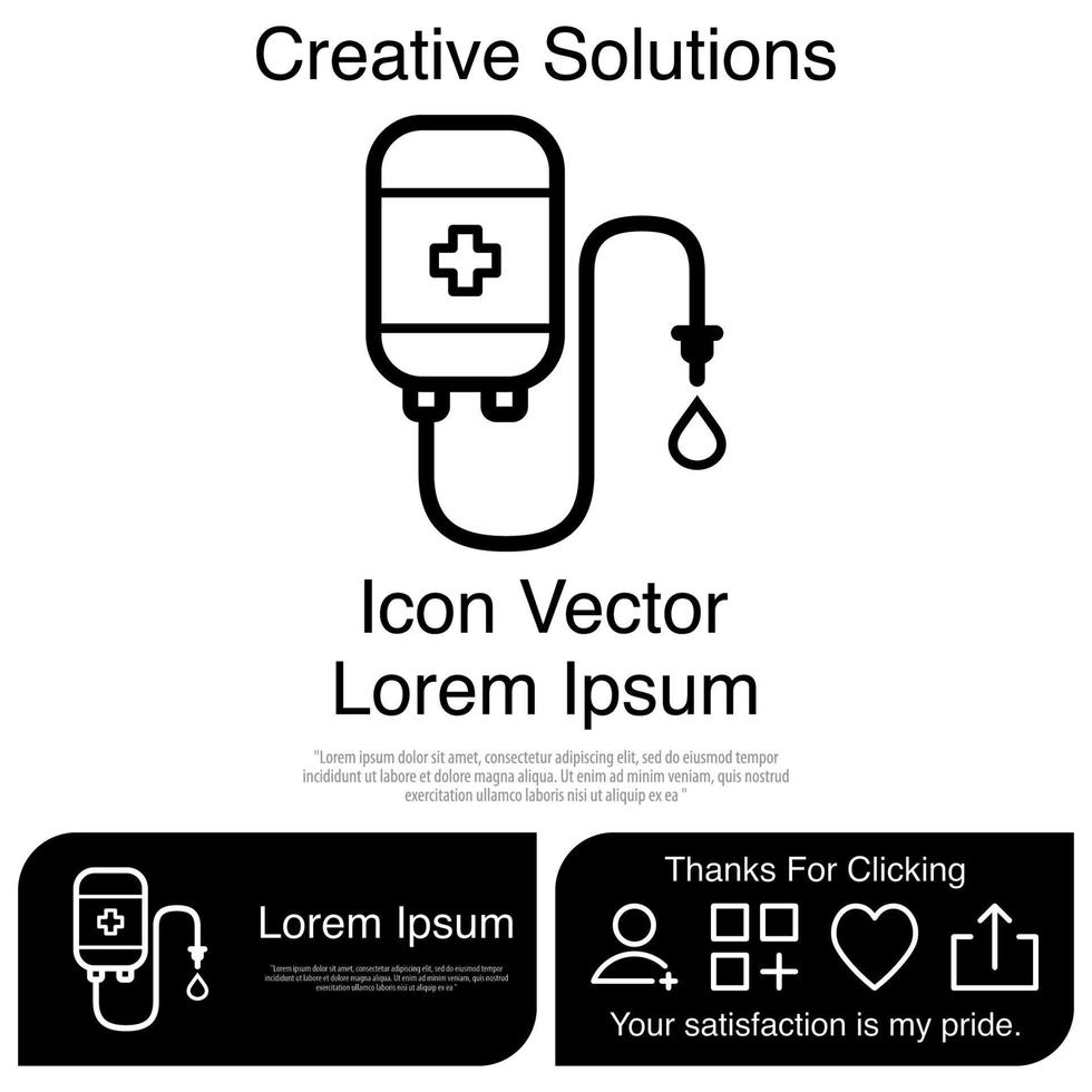 Infus Icon EPS 10 vector