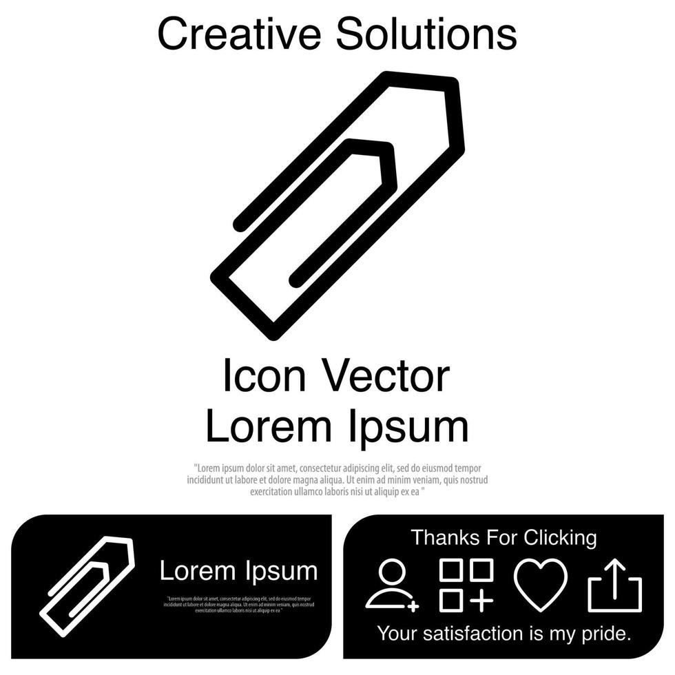 Paper Clip Icon EPS 10 vector