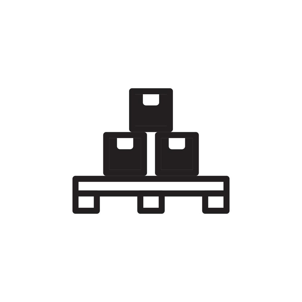 Boxes on a Pallet Icon EPS 10 vector