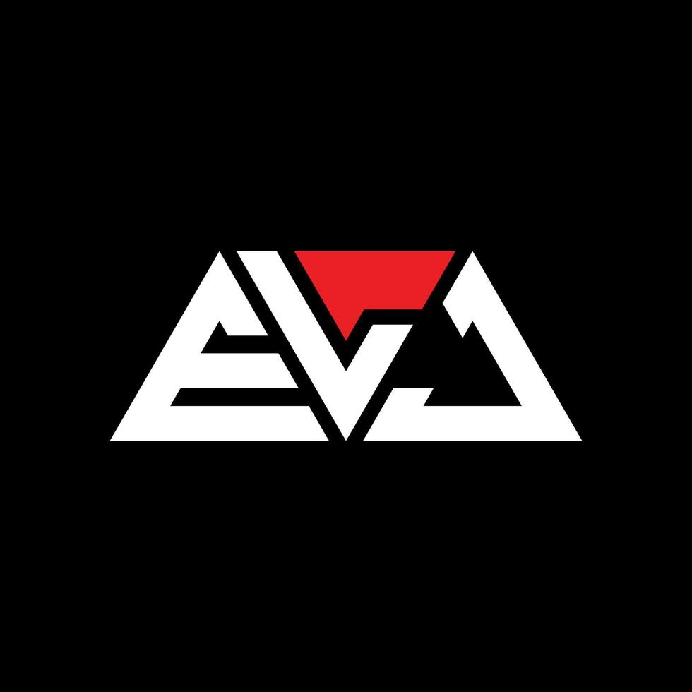 ELJ triangle letter logo design with triangle shape. ELJ triangle logo design monogram. ELJ triangle vector logo template with red color. ELJ triangular logo Simple, Elegant, and Luxurious Logo. ELJ