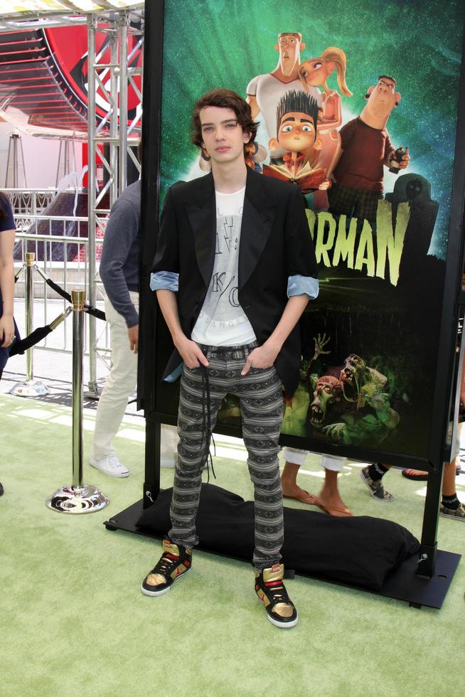 LOS ANGELES, AUG 5 - Kodi Smit-McPhee arrives at the ParaNorman Premiere at Universal CityWalk on August 5, 2012 in Universal City, CA photo