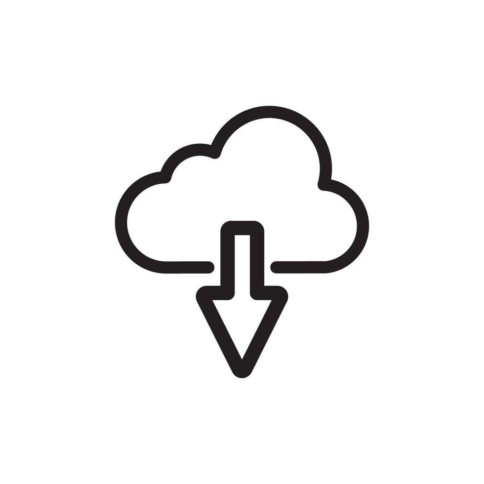 Cloud Upload Download Icon EPS 10 vector