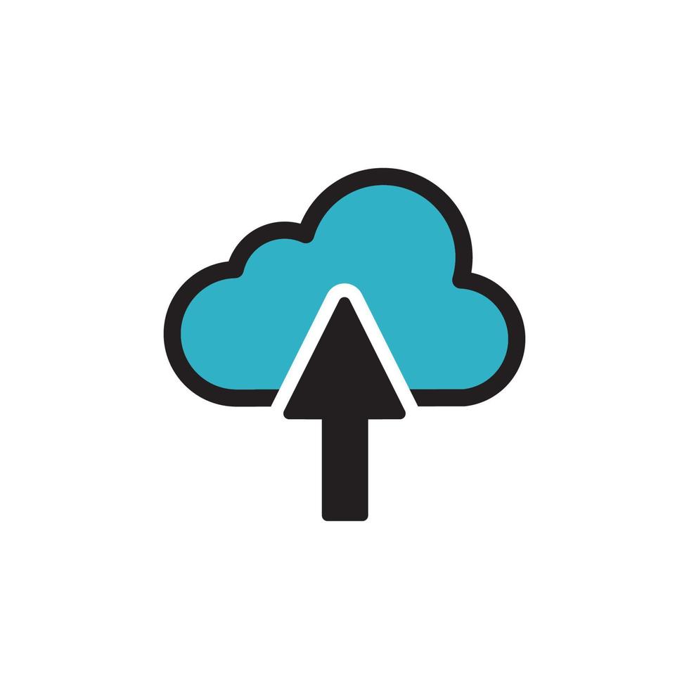 Cloud Upload Download Icon EPS 10 vector