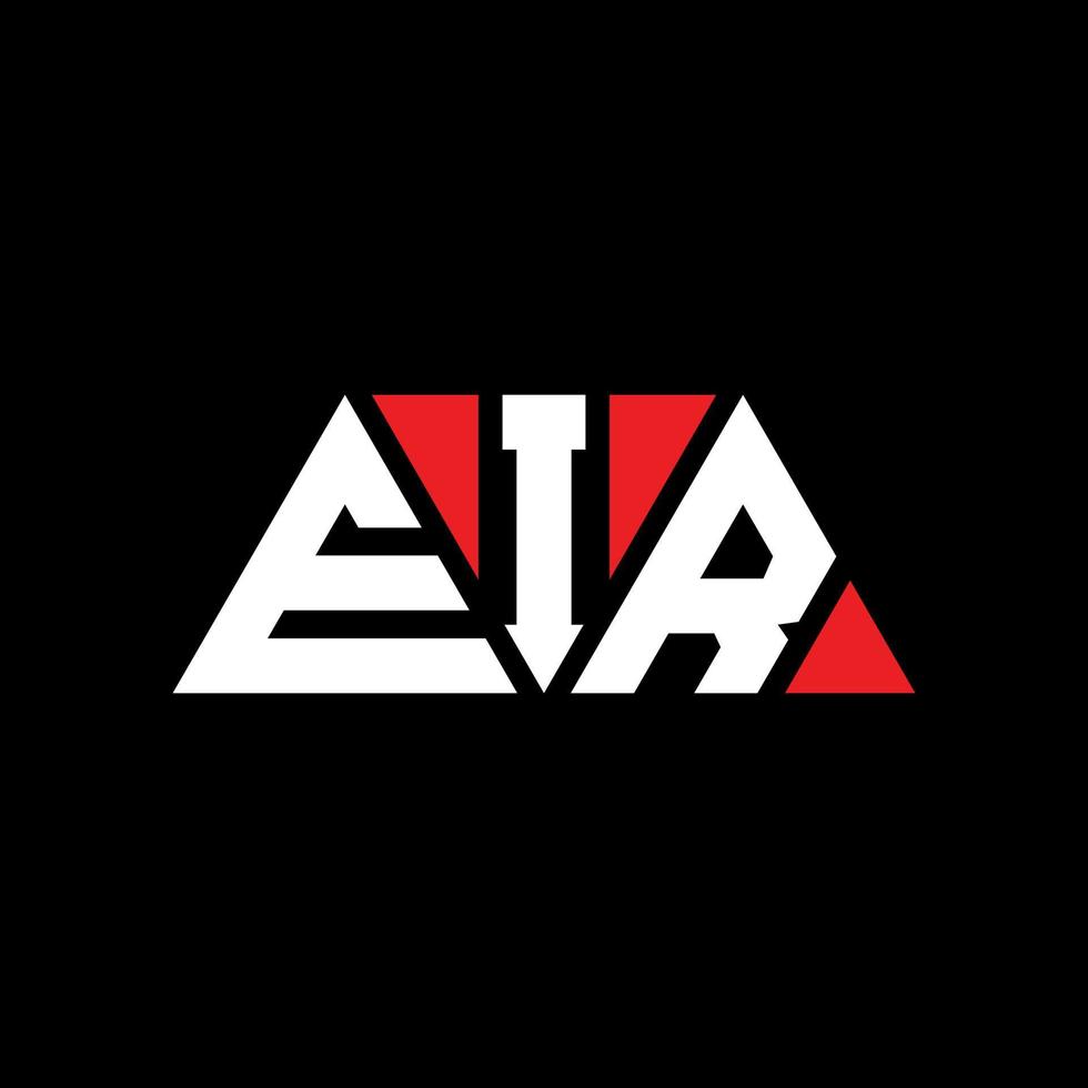 EIR triangle letter logo design with triangle shape. EIR triangle logo