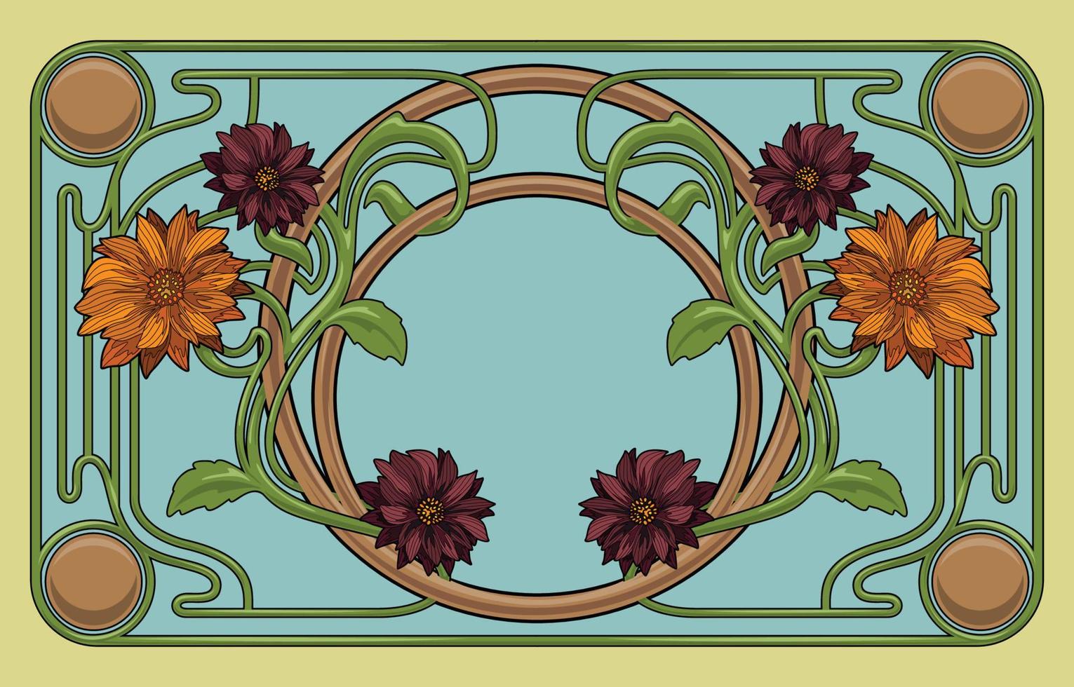 Art Nouveau Floral Background vector