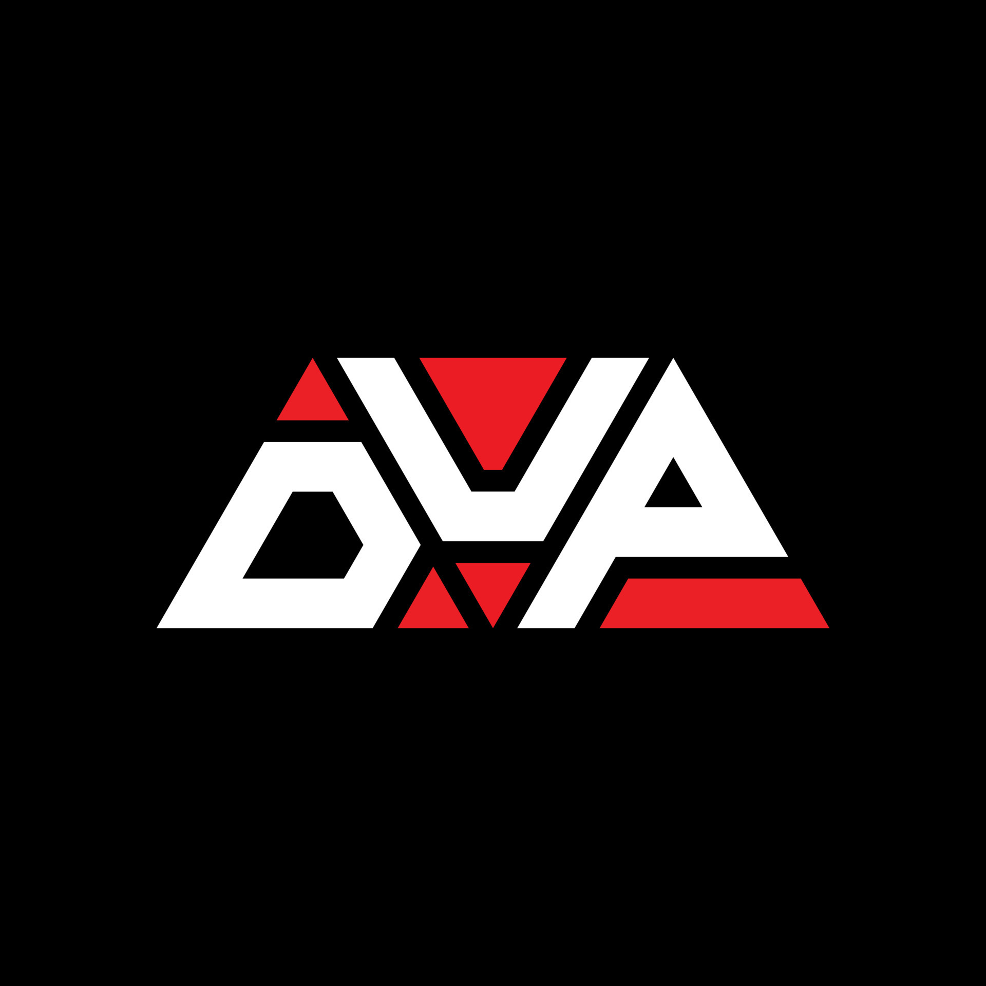 DUP triangle letter logo design with triangle shape. DUP triangle logo ...
