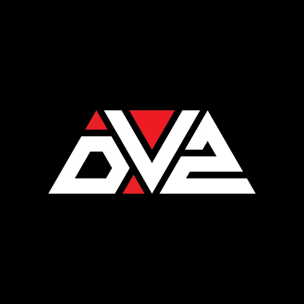 Diseño de logotipo de letra triangular dvz con forma de triángulo. monograma de diseño del logotipo del triángulo dvz. plantilla de logotipo de vector de triángulo dvz con color rojo. logotipo triangular dvz logotipo simple, elegante y lujoso. dvz