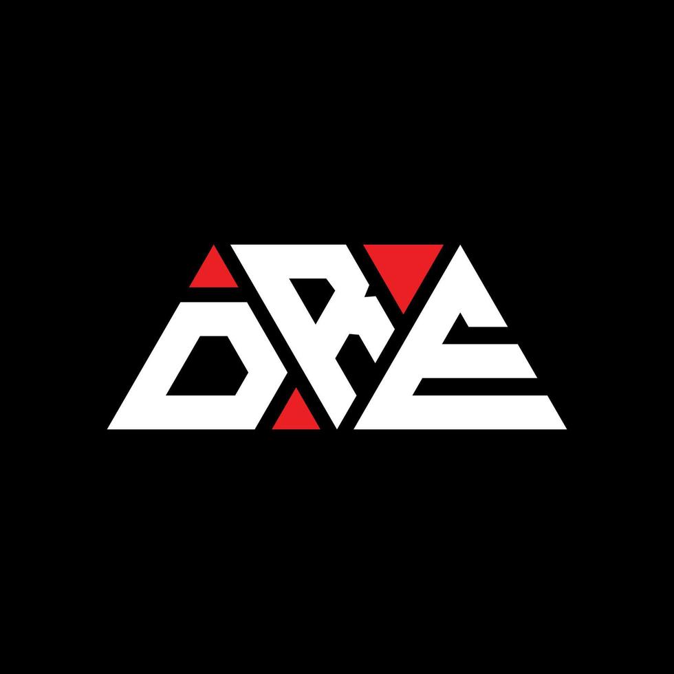 diseño de logotipo de letra de triángulo dre con forma de triángulo. monograma de diseño de logotipo de triángulo dre. plantilla de logotipo de vector de triángulo dre con color rojo. logo triangular dre logo simple, elegante y lujoso. dre