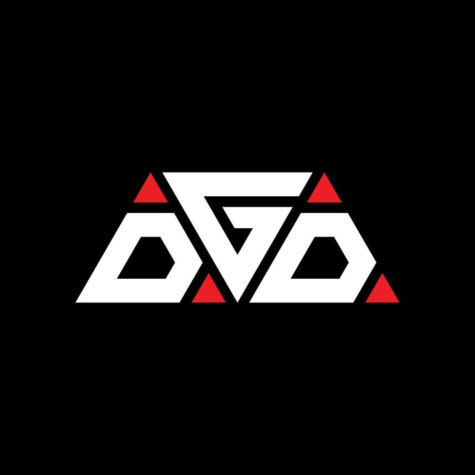 diseño de logotipo de letra triangular dgd con forma de triángulo. monograma de diseño de logotipo de triángulo dgd. plantilla de logotipo de vector de triángulo dgd con color rojo. logotipo triangular dgd logotipo simple, elegante y lujoso. dgd
