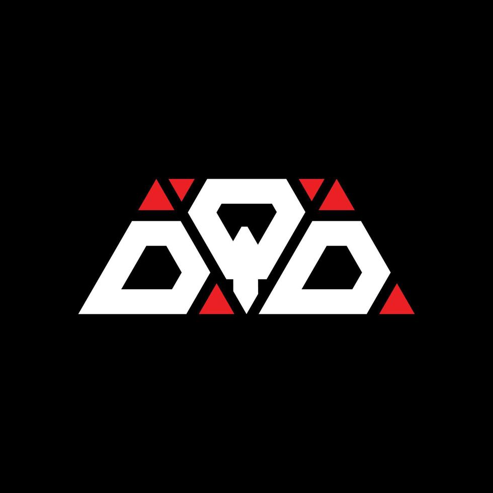 diseño de logotipo de letra triangular dqd con forma de triángulo. monograma de diseño del logotipo del triángulo dqd. plantilla de logotipo de vector de triángulo dqd con color rojo. logotipo triangular dqd logotipo simple, elegante y lujoso. dqd