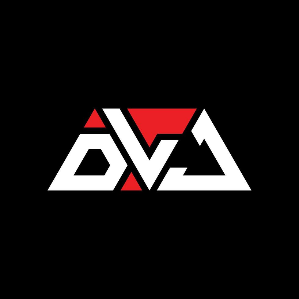 diseño de logotipo de letra triangular dlj con forma de triángulo. monograma de diseño del logotipo del triángulo dlj. plantilla de logotipo de vector de triángulo dlj con color rojo. logo triangular dlj logo simple, elegante y lujoso. dj