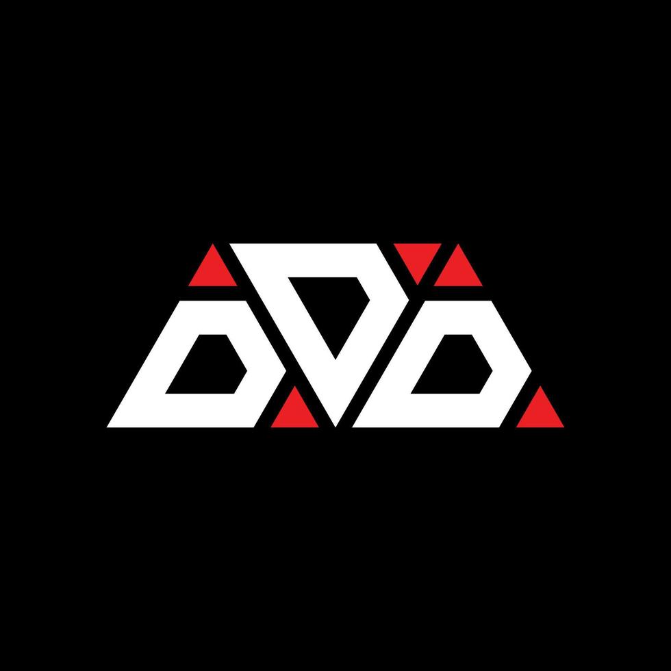 diseño de logotipo de letra de triángulo ddd con forma de triángulo. monograma de diseño del logotipo del triángulo ddd. plantilla de logotipo de vector de triángulo ddd con color rojo. logo triangular ddd logo simple, elegante y lujoso. ddd