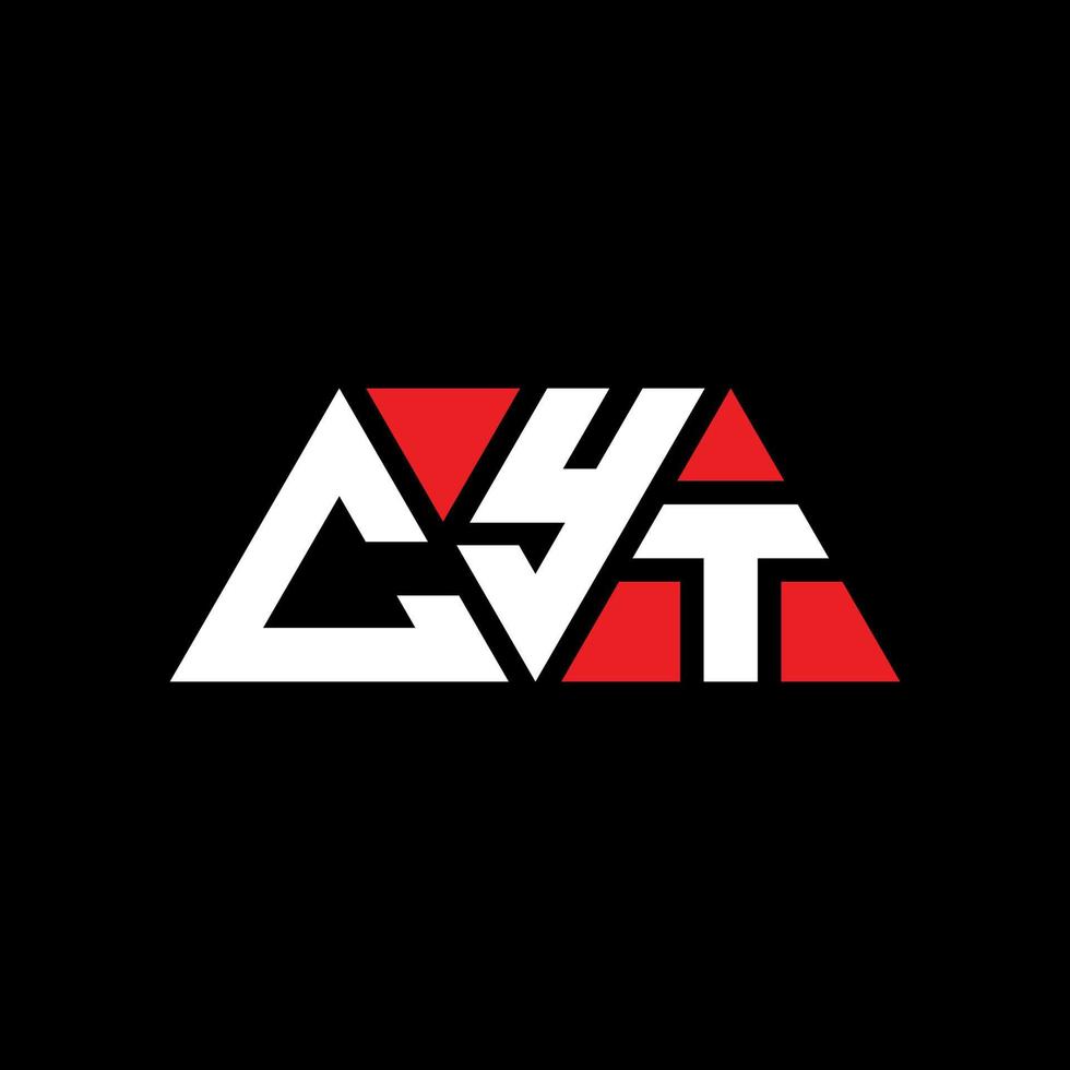 CYT triangle letter logo design with triangle shape CYT triangle logo