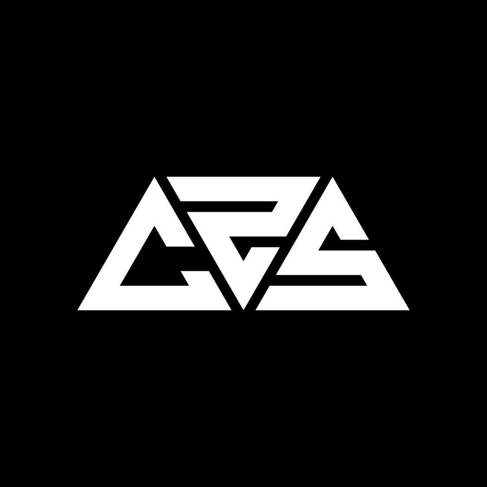 CZS triangle letter logo design with triangle shape. CZS triangle logo ...