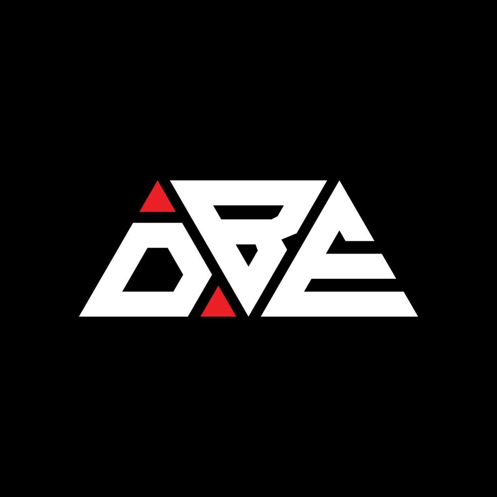 DBE triangle letter logo design with triangle shape. DBE triangle logo design monogram. DBE triangle vector logo template with red color. DBE triangular logo Simple, Elegant, and Luxurious Logo. DBE