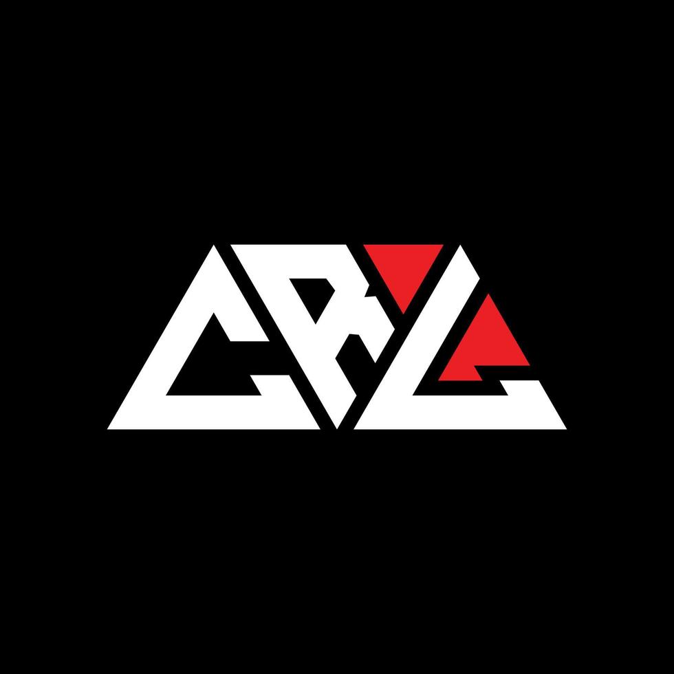 CRL triangle letter logo design with triangle shape. CRL triangle logo design monogram. CRL triangle vector logo template with red color. CRL triangular logo Simple, Elegant, and Luxurious Logo. CRL