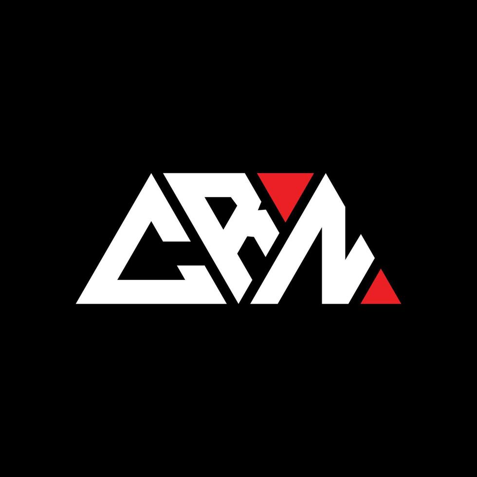 CRN triangle letter logo design with triangle shape. CRN triangle logo design monogram. CRN triangle vector logo template with red color. CRN triangular logo Simple, Elegant, and Luxurious Logo. CRN