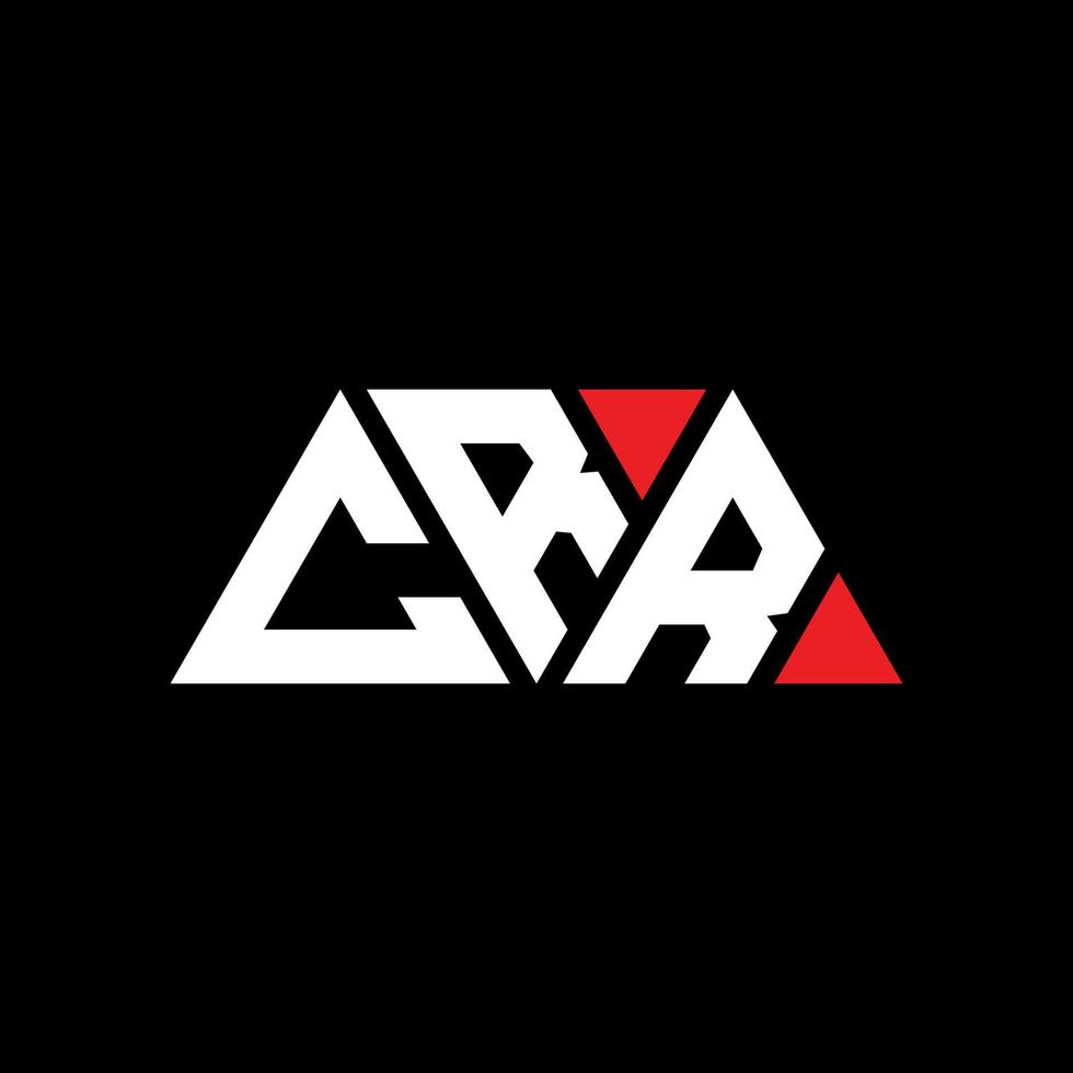 CRR triangle letter logo design with triangle shape. CRR triangle logo design monogram. CRR triangle vector logo template with red color. CRR triangular logo Simple, Elegant, and Luxurious Logo. CRR