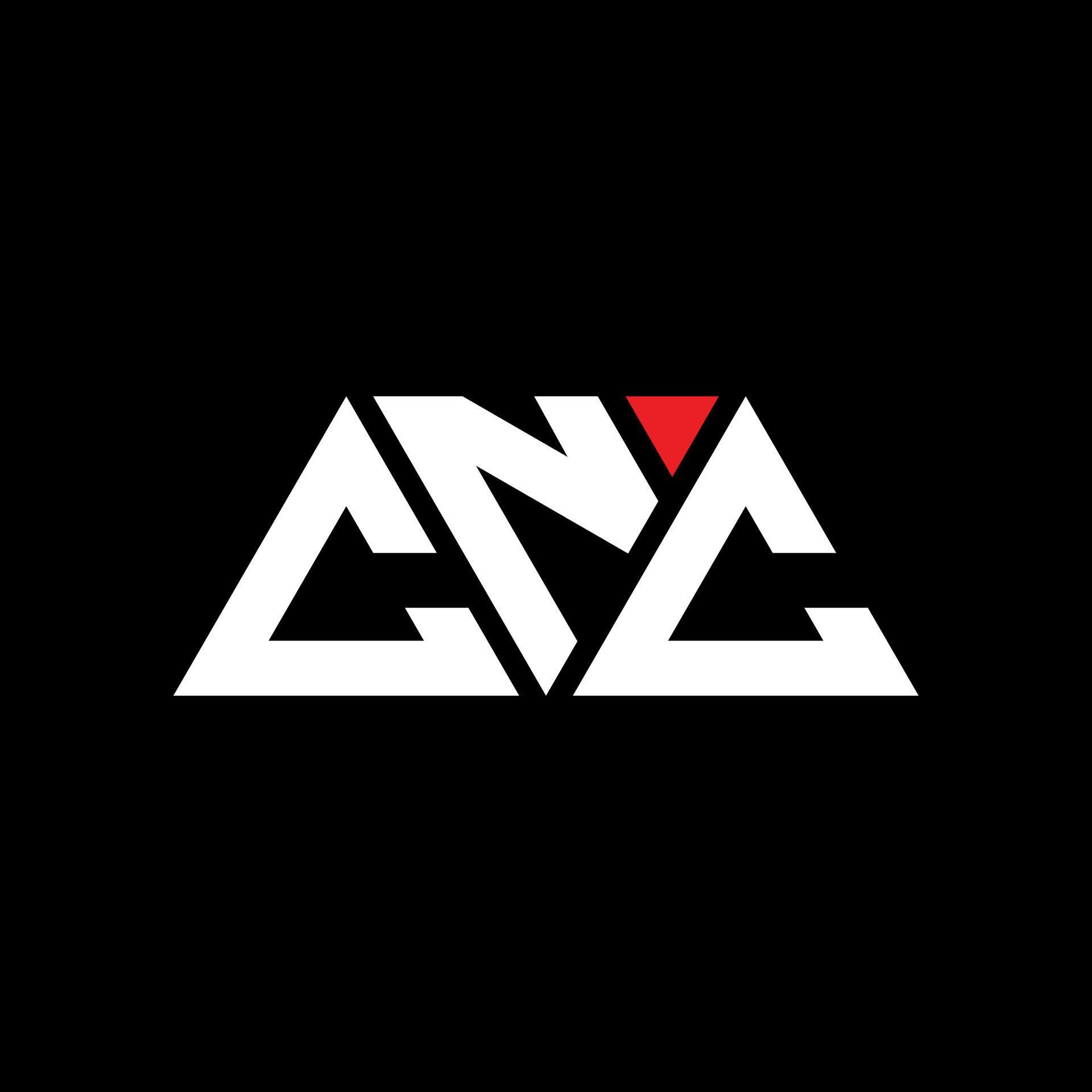 CNC triangle letter logo design with triangle shape. CNC triangle logo