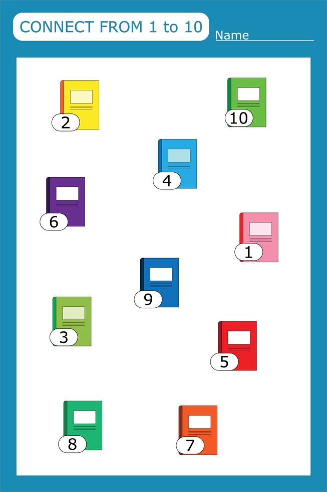Connect the numbers from 1 to 20 in the correct order and go through the maze vector