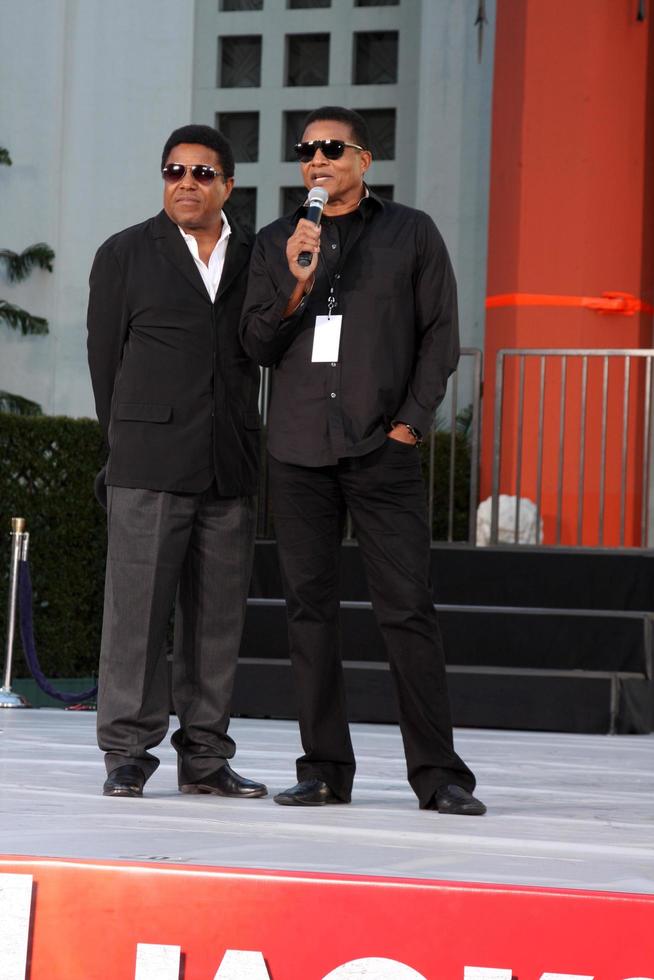LOS ANGELES, JAN 26 - Tito Jackson, Jackie Jackson at the Michael Jackson Immortalized Handprint and Footprint Ceremony at Graumans Chinese Theater on January 26, 2012 in Los Angeles, CA photo