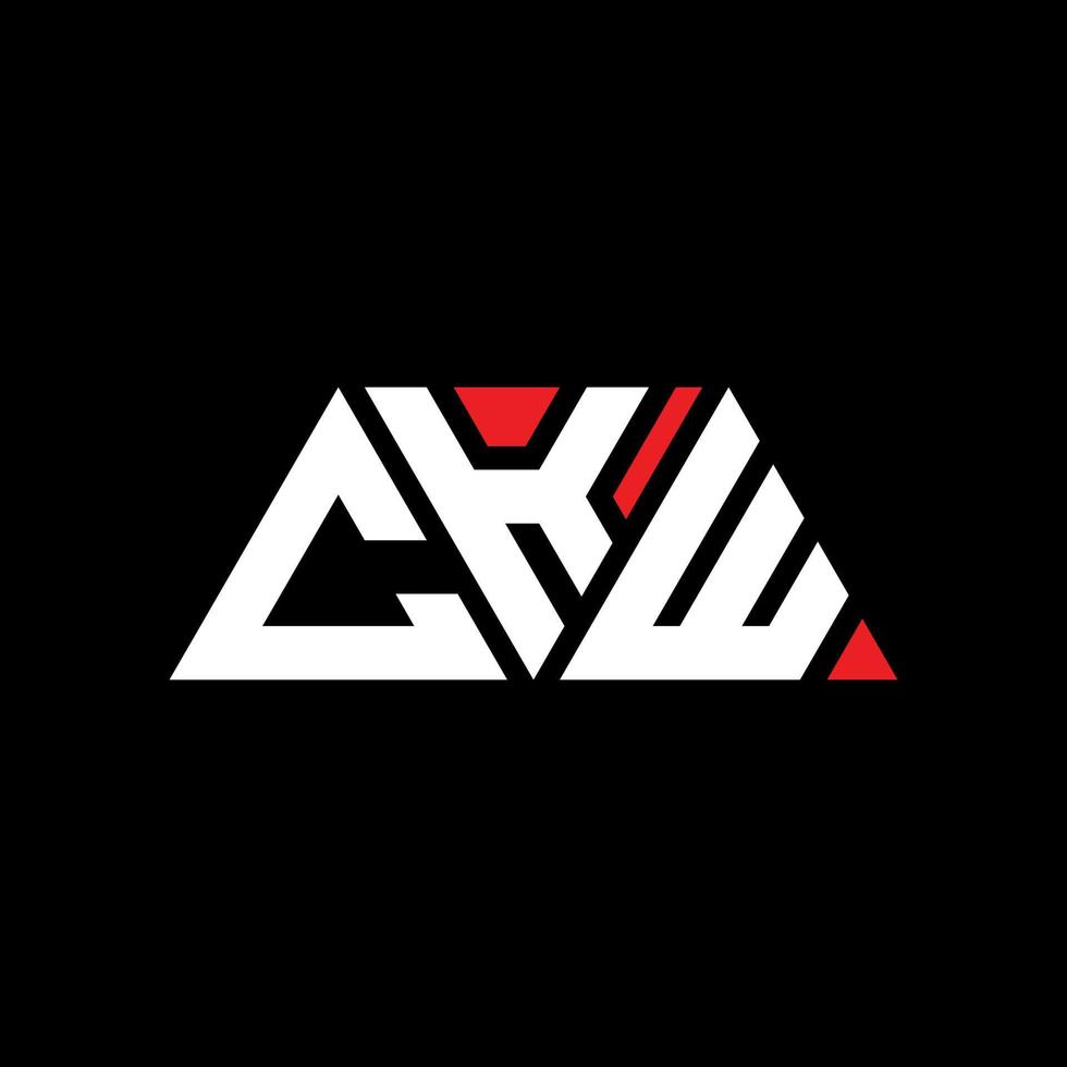 CKW triangle letter logo design with triangle shape. CKW triangle logo design monogram. CKW triangle vector logo template with red color. CKW triangular logo Simple, Elegant, and Luxurious Logo. CKW