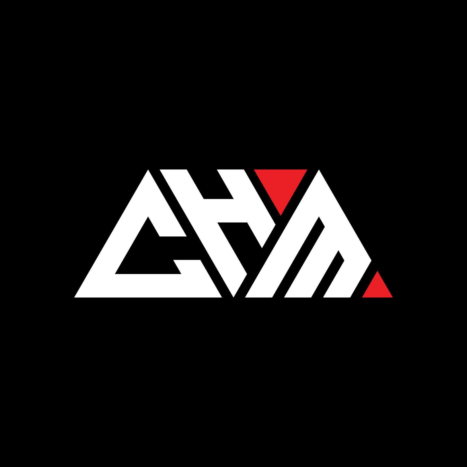 CHM triangle letter logo design with triangle shape CHM triangle logo