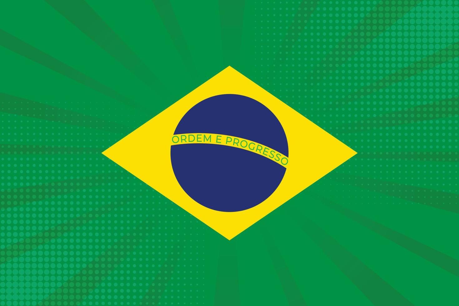 bandera de brasil. diseño del día nacional o del día de la independencia para la celebración brasileña. vector