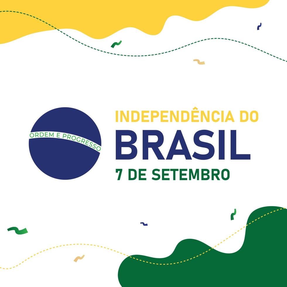 Flag of Brazil. National day or Independence day design for Brazilian celebration. vector