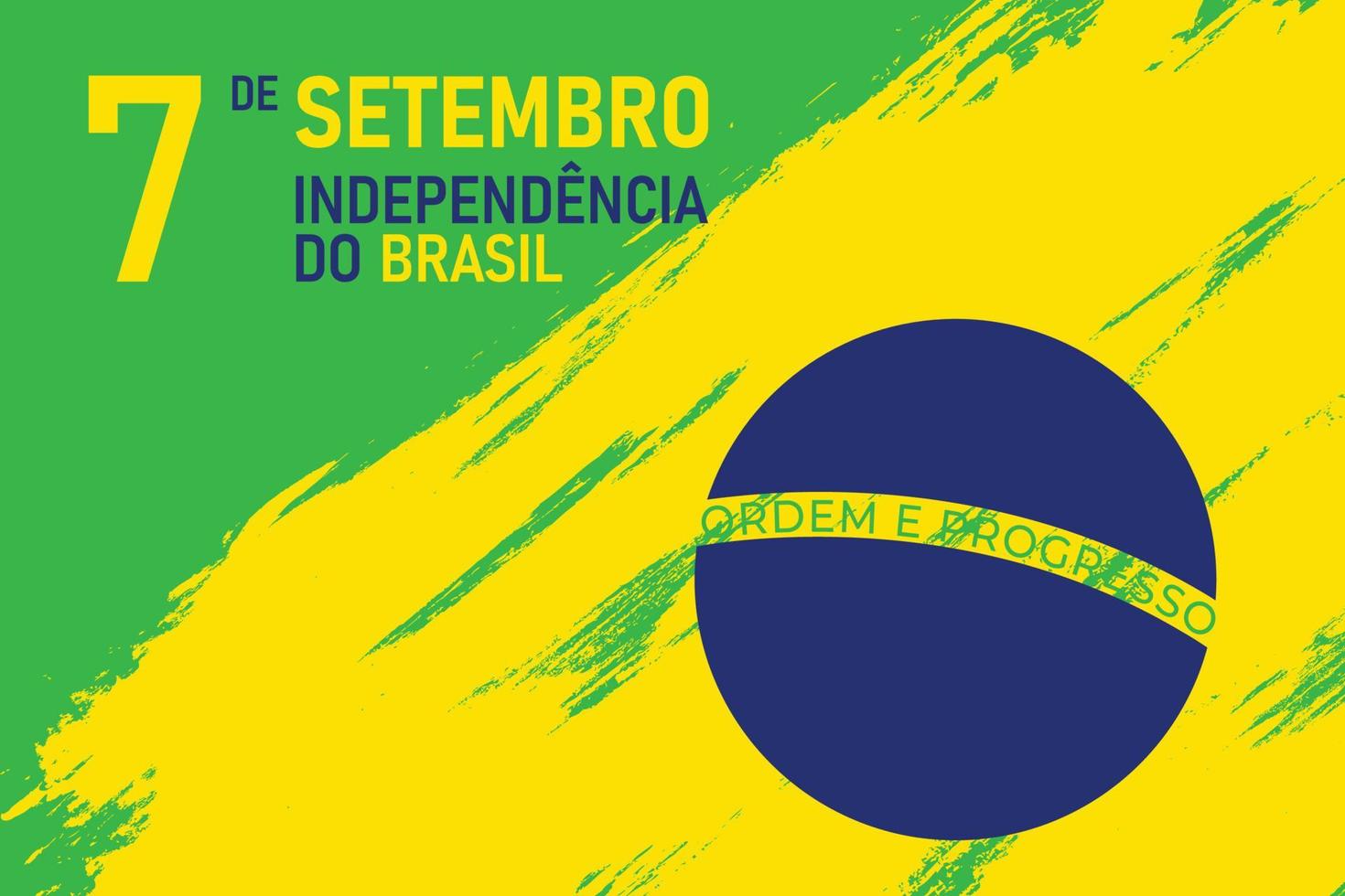 bandera de brasil. diseño del día nacional o del día de la independencia para la celebración brasileña. vector
