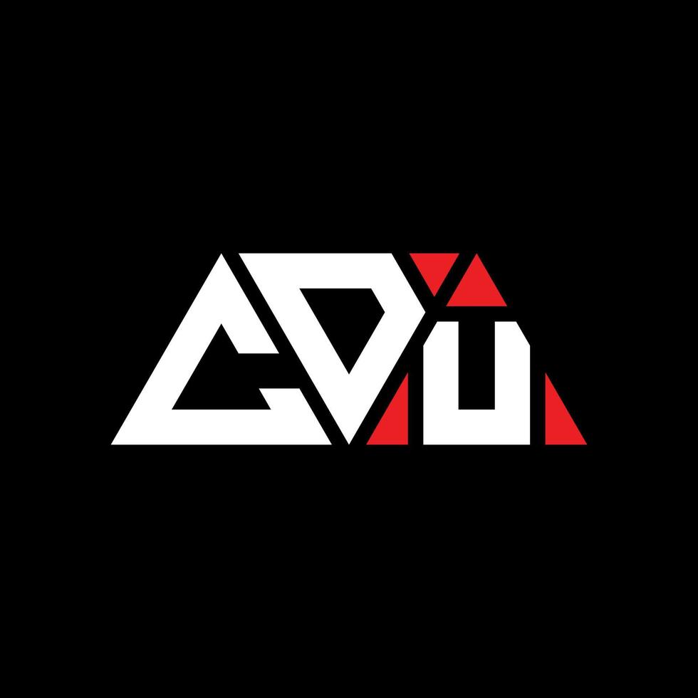 CDU triangle letter logo design with triangle shape. CDU triangle logo