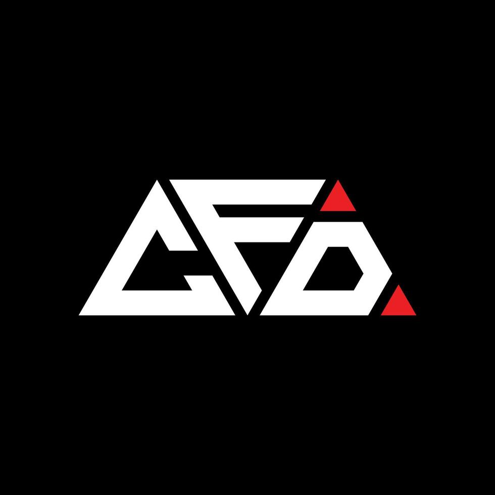CFD triangle letter logo design with triangle shape. CFD triangle logo design monogram. CFD triangle vector logo template with red color. CFD triangular logo Simple, Elegant, and Luxurious Logo. CFD