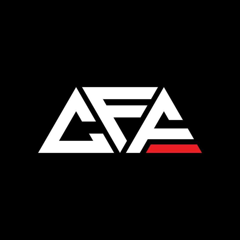 CFF triangle letter logo design with triangle shape. CFF triangle logo design monogram. CFF triangle vector logo template with red color. CFF triangular logo Simple, Elegant, and Luxurious Logo. CFF