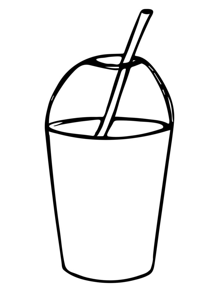 linda taza de agua, batido, jugo o refresco. bebida ilustración. clip de cóctel simple vector