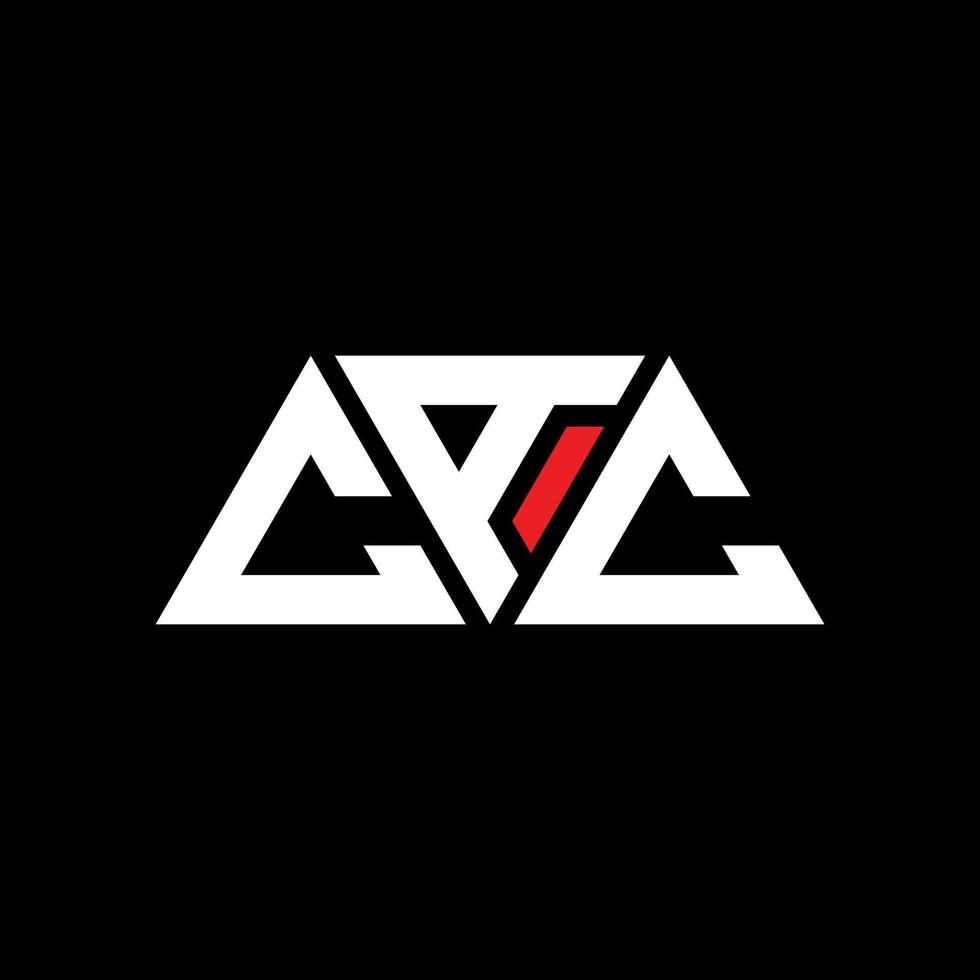 CAC triangle letter logo design with triangle shape. CAC triangle logo design monogram. CAC triangle vector logo template with red color. CAC triangular logo Simple, Elegant, and Luxurious Logo. CAC