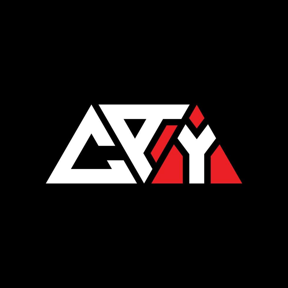 diseño del logotipo de la letra del triángulo cay con forma de triángulo. monograma de diseño del logotipo del triángulo cay. plantilla de logotipo de vector de triángulo cay con color rojo. logotipo triangular de cay logotipo simple, elegante y lujoso. isla pequeña