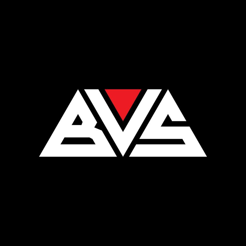 BVS triangle letter logo design with triangle shape. BVS triangle logo design monogram. BVS triangle vector logo template with red color. BVS triangular logo Simple, Elegant, and Luxurious Logo. BVS