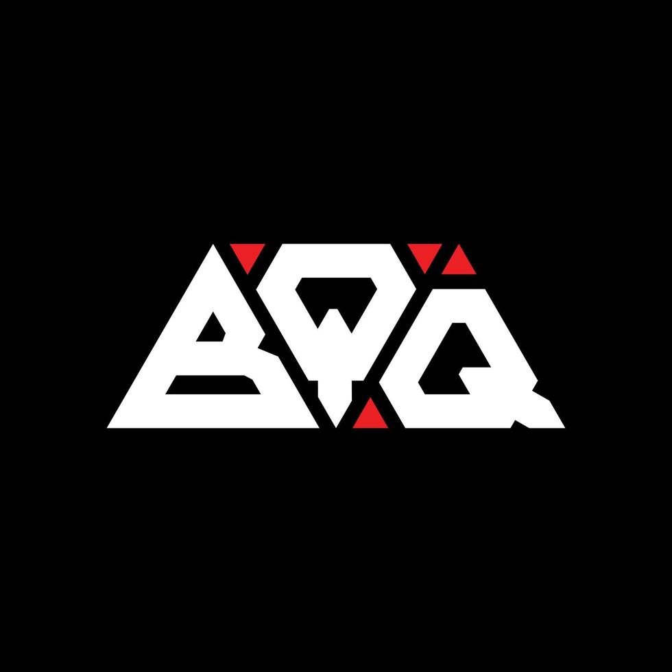 BQQ triangle letter logo design with triangle shape. BQQ triangle logo design monogram. BQQ triangle vector logo template with red color. BQQ triangular logo Simple, Elegant, and Luxurious Logo. BQQ