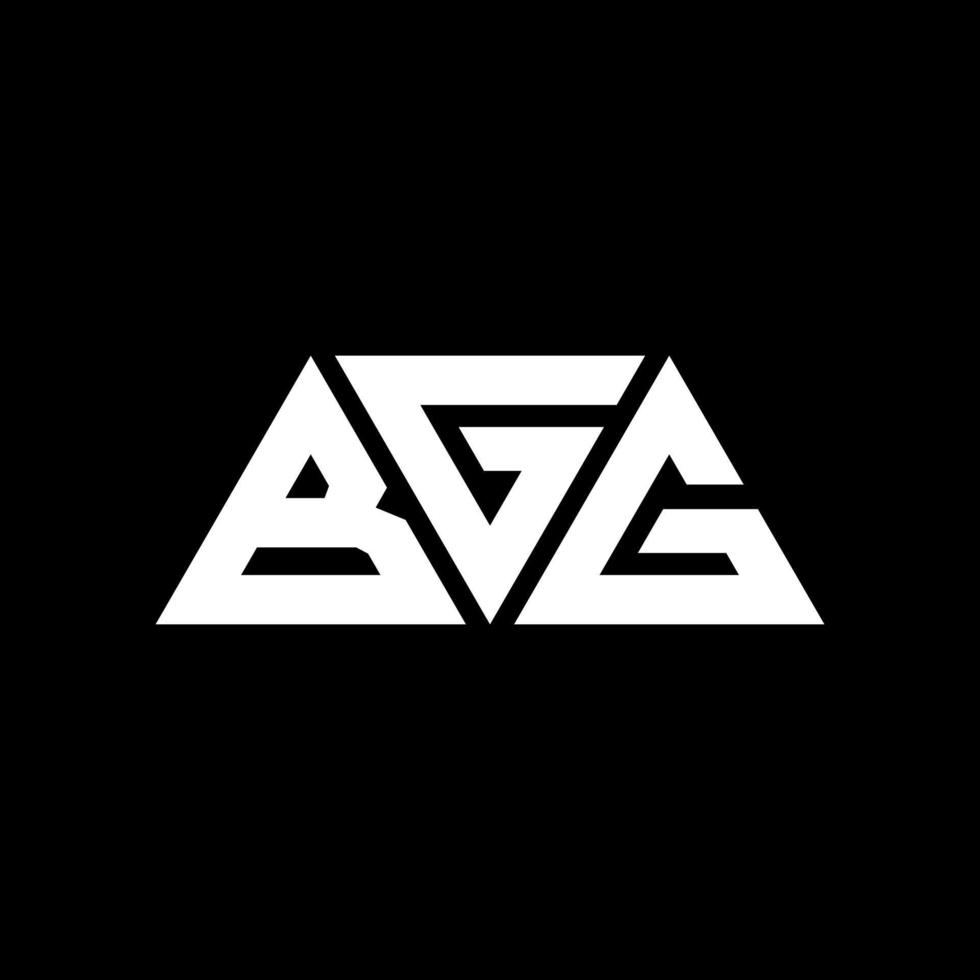 BGG triangle letter logo design with triangle shape. BGG triangle logo design monogram. BGG triangle vector logo template with red color. BGG triangular logo Simple, Elegant, and Luxurious Logo. BGG