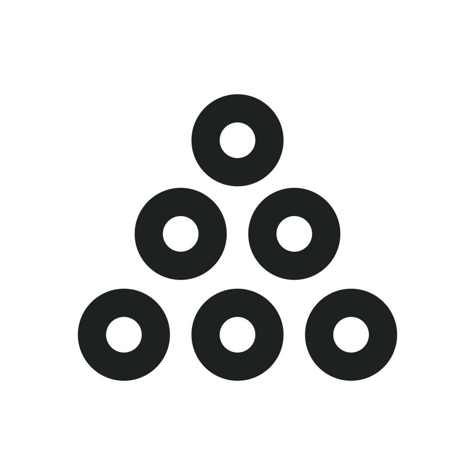 Billiard Ball with Outline Style vector