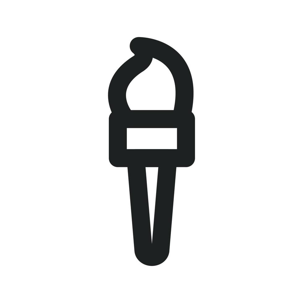 Torch Icon with Outline Style vector