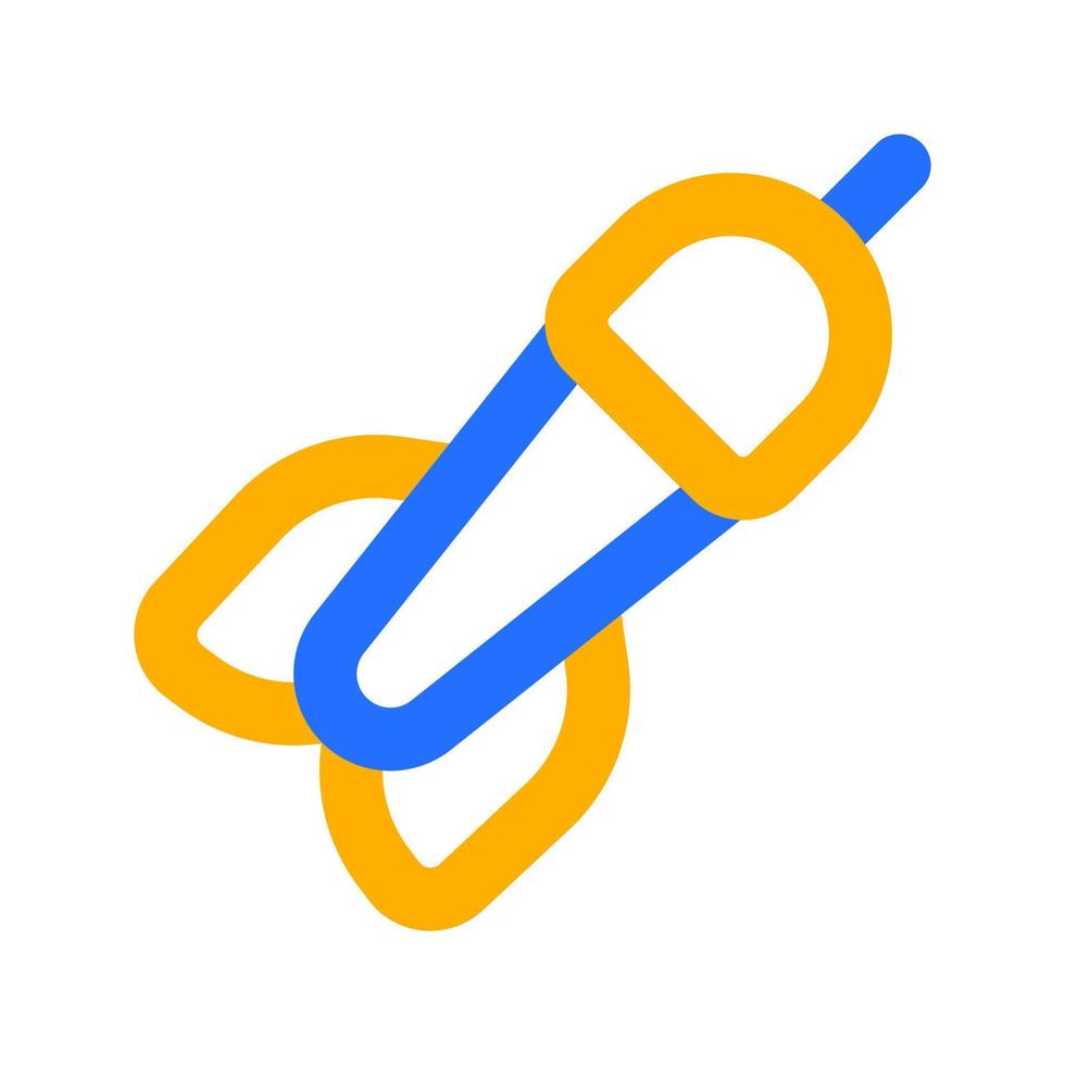 Dart Icon with Outline Color vector