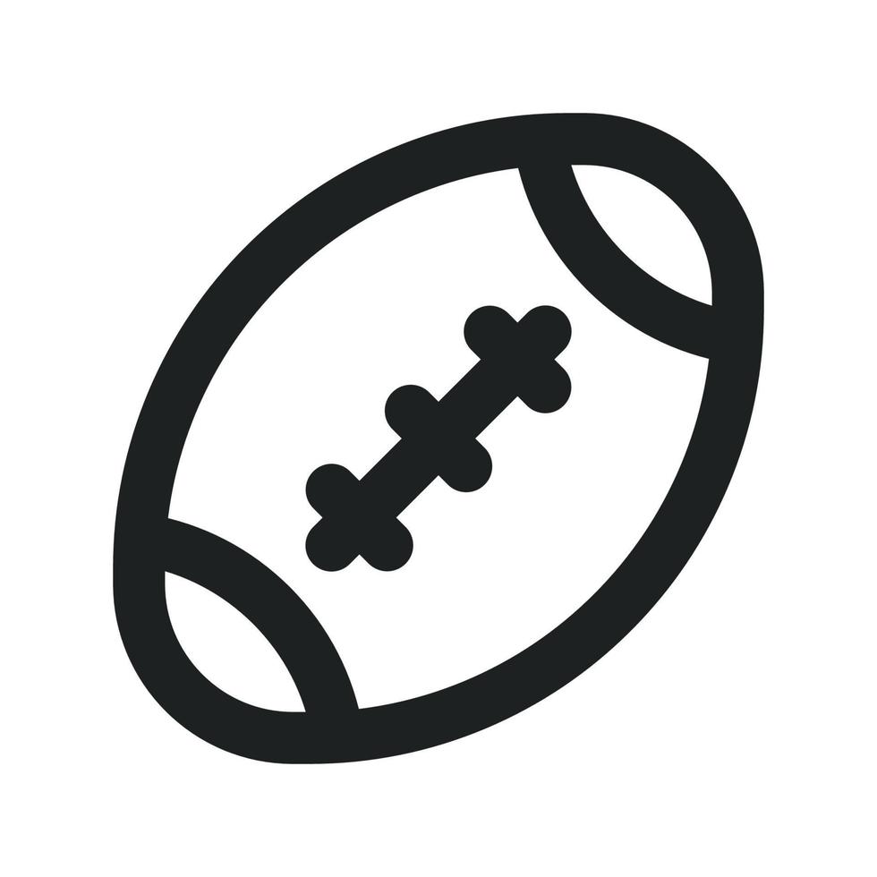 Rugby Ball with Outline Style vector