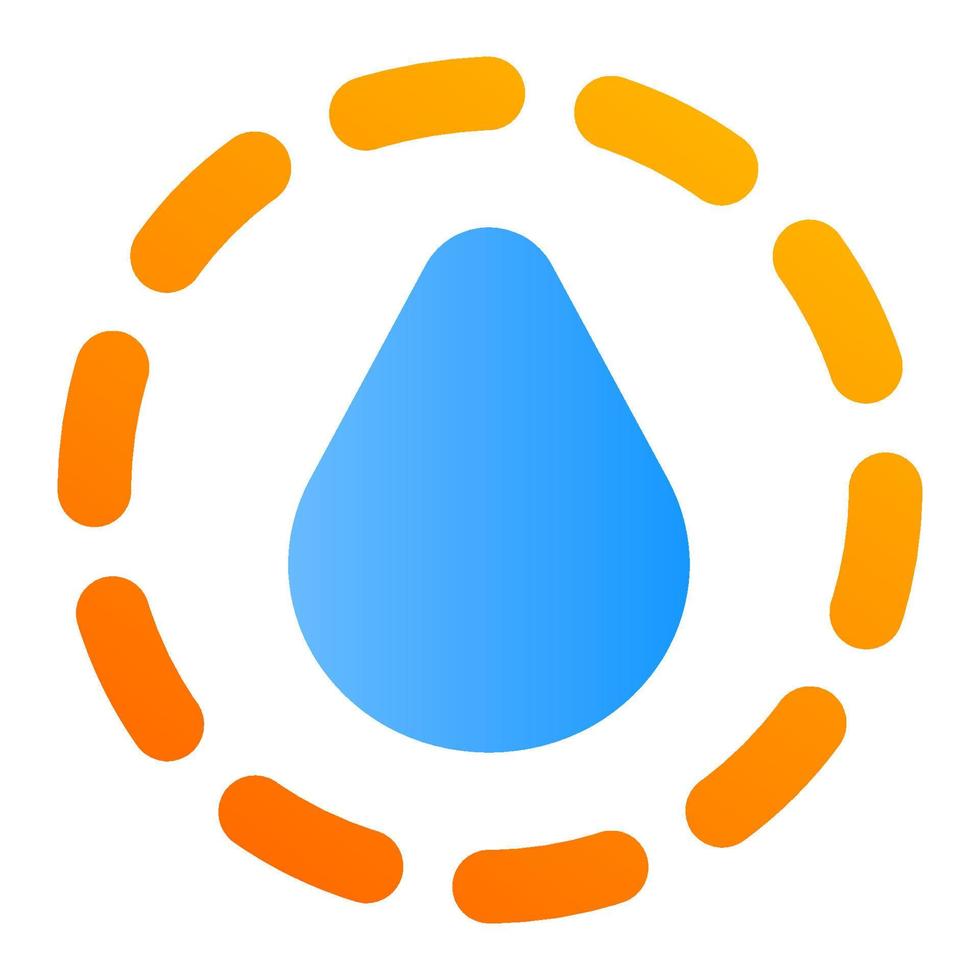 Humidity Sign with Flat Icon vector