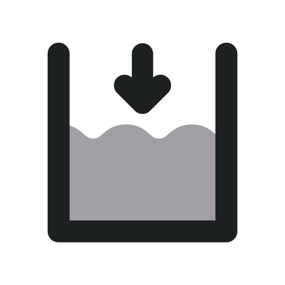 Low Tide Sign with Two Tone Icon vector