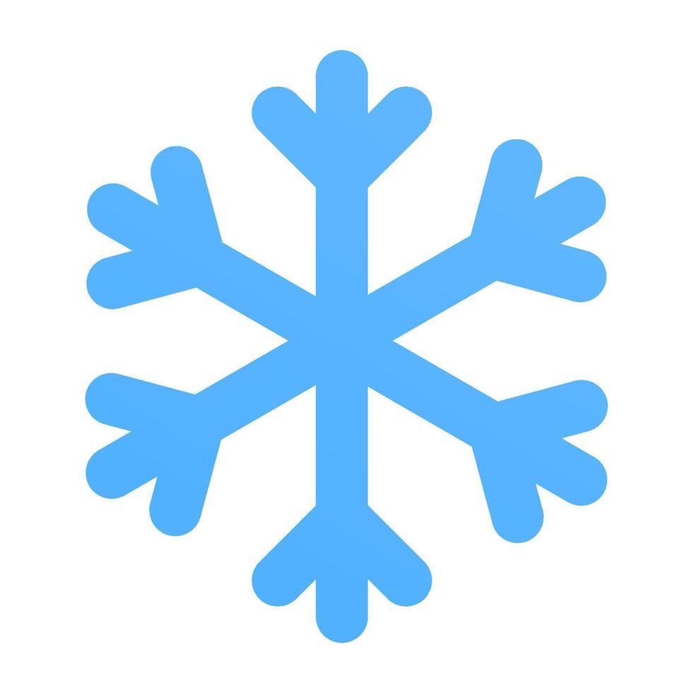 Snowflake Sign with Flat Icon vector